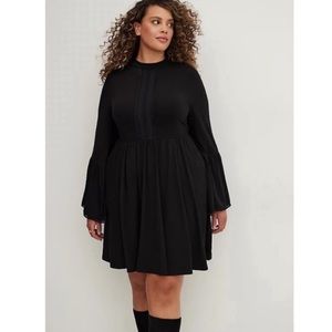 All black bell dress.